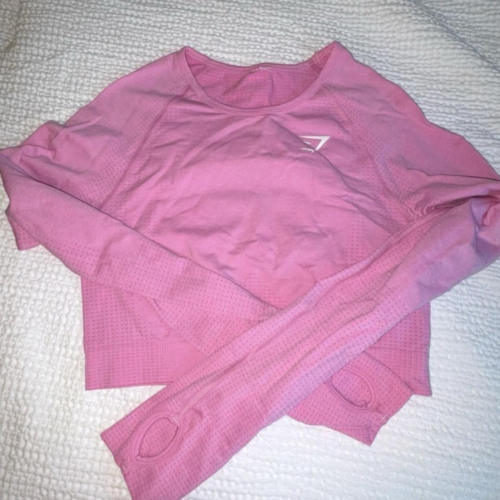 Gymshark Pink Women's Cropped Sweatshirt